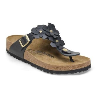 Adorno floral Gizeh en piel natural