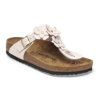 Adorno floral Gizeh en piel natural
