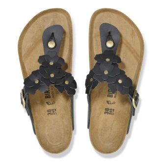 Adorno floral Gizeh en piel natural