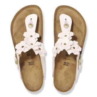 Adorno floral Gizeh en piel natural