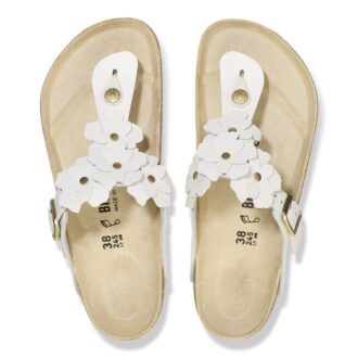 Adorno floral Gizeh en piel natural
