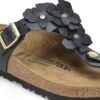 Adorno floral Gizeh en piel natural