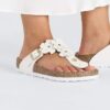 Adorno floral Gizeh en piel natural