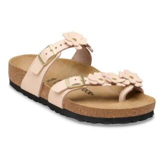 Adorno floral Mayari en piel natural