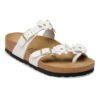 Adorno floral Mayari en piel natural
