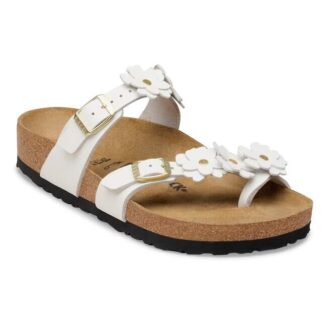Adorno floral Mayari en piel natural