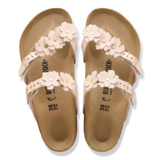 Adorno floral Mayari en piel natural