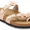Adorno floral Mayari en piel natural