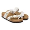 Adorno floral Mayari en piel natural