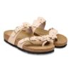 Adorno floral Mayari en piel natural