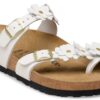 Adorno floral Mayari en piel natural