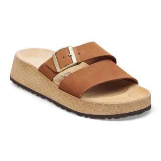 Almina de piel nobuk en color Pecan