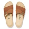 Almina de piel nobuk en color Pecan