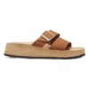 Almina de piel nobuk en color Pecan