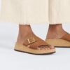 Almina de piel nobuk en color Pecan