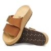 Almina de piel nobuk en color Pecan