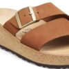 Almina de piel nobuk en color Pecan