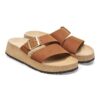 Almina de piel nobuk en color Pecan