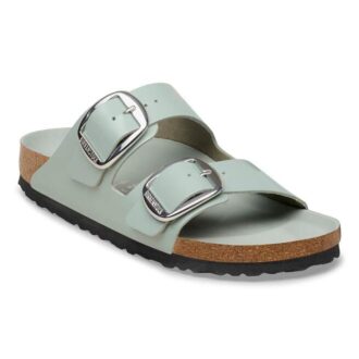 Arizona Big Buckle de charol de cuero natural