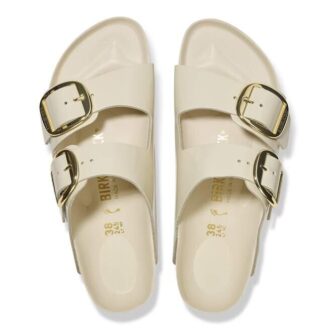 Arizona Big Buckle de charol de cuero natural