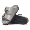 Arizona Big Buckle de charol de cuero natural