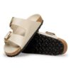 Arizona Big Buckle de charol de cuero natural