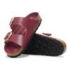 Arizona Big Buckle de charol de cuero natural