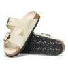 Arizona Big Buckle de charol de cuero natural
