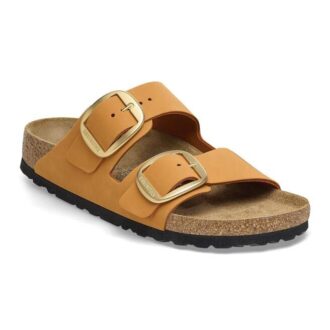 Arizona Big Buckle de piel nobuck naranja quemado