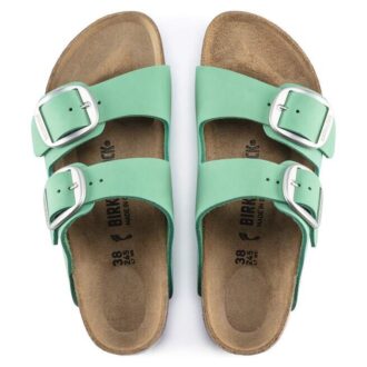 Arizona Big Buckle, piel nobuck, verde jade intenso