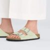 Arizona de piel nobuck verde lima descolorido