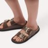 Arizona Droplet Buckle Cuero natural charol