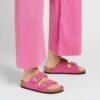 Arizona Shearling Cuero de ante y piel de oveja Fucsia Tulip