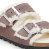 Arizona Shearling Cuero de ante y piel de oveja, morado descolorido