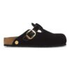 Boston, Big Buckle, ribete, remache, logotipo, tejido, terciopelo, negro