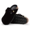 Boston, Big Buckle, ribete, remache, logotipo, tejido, terciopelo, negro