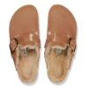 Boston Big Buckle Shearling Cuero natural engrasado