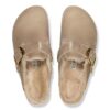 Boston Big Buckle Shearling Cuero natural engrasado