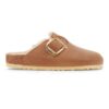Boston Big Buckle Shearling Cuero natural engrasado