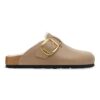 Boston Big Buckle Shearling Cuero natural engrasado
