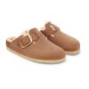 Boston Big Buckle Shearling Cuero natural engrasado