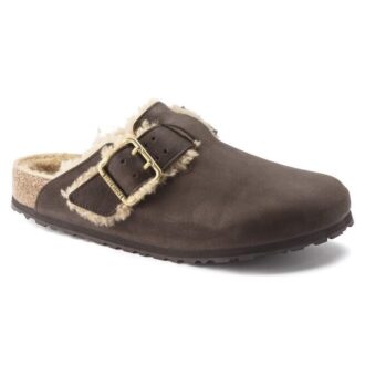 Boston Bold de piel de borrego color espresso
