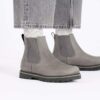 Botas de media caña sin cordones Highwood para mujer en piel nobuk