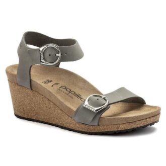 Cuero nubuck Soley en color gris paloma