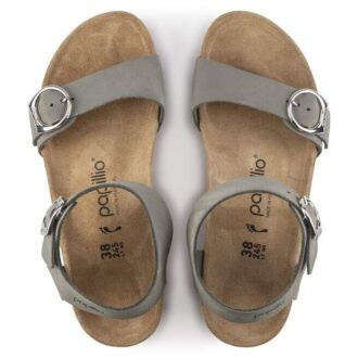 Cuero nubuck Soley en color gris paloma