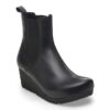 Ebba Slip on de piel negra