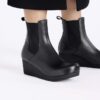 Ebba Slip on de piel negra