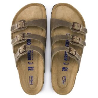Florida Soft Footbed de cuero engrasado, color marrón tabaco