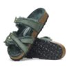 Franca de piel de nubuck y borreguillo