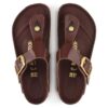 Gizeh Big Buckle Cuero natural charol brillante chocolate
